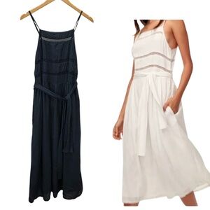 Aritzia Wilfred Honoree Blue Midi Dress